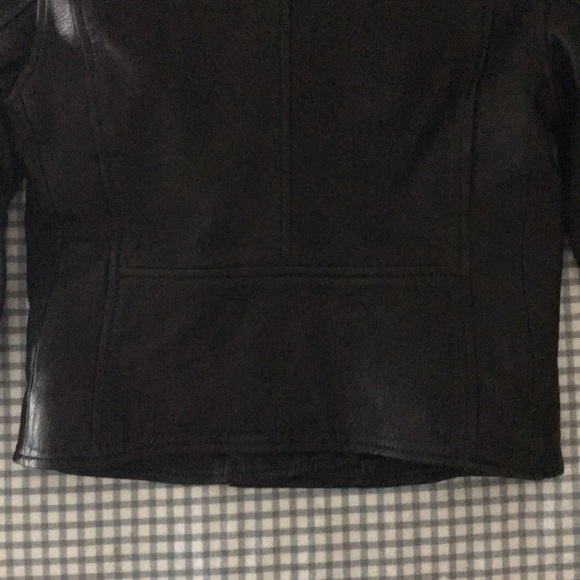 Club Monaco Gracella black leather jacket, size xs - Picture 6 of 8